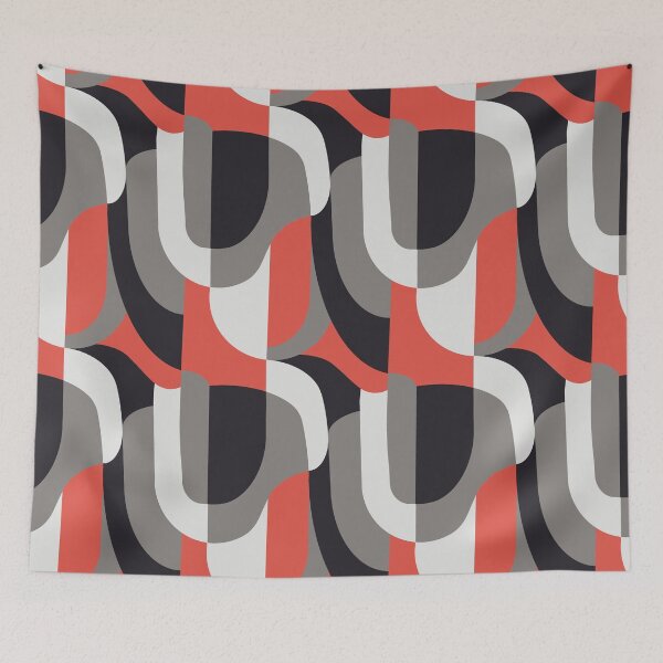 Item preview, Red Abstract Retro Pattern designed and sold by coverinlove.