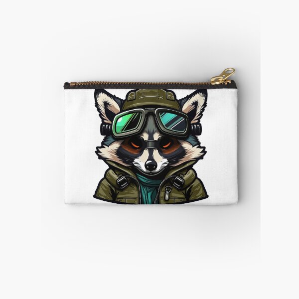 Item preview, Aviator Cartoon Raccoon designed and sold by SwagCraftsCo.