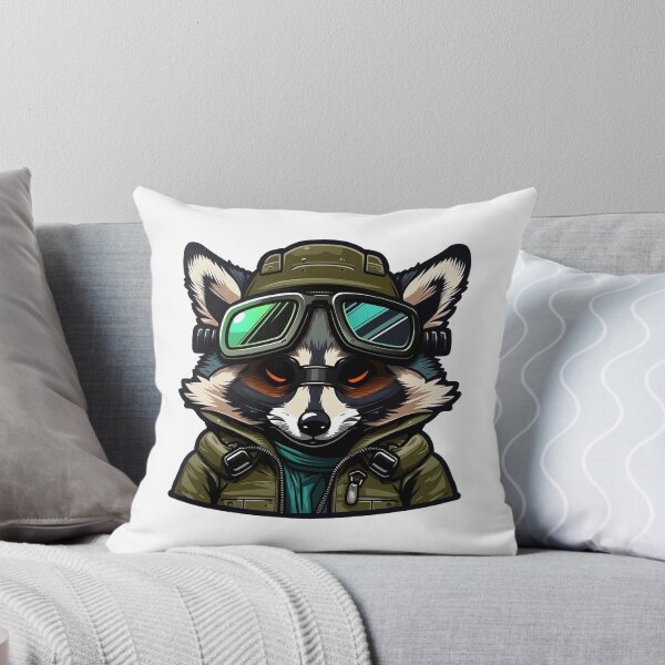 Item preview, Aviator Cartoon Raccoon designed and sold by SwagCraftsCo.