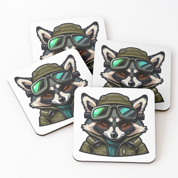 Item preview, Aviator Cartoon Raccoon designed and sold by SwagCraftsCo.