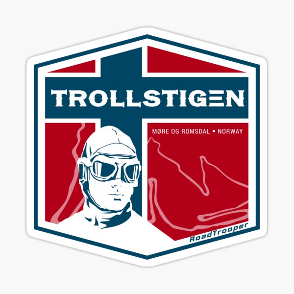 Artikel-Vorschau von Trollstigen 2 - Die Trollstraße Norwegen T-Shirt Aufkleber Design, designt und verkauft von ROADTROOPER.