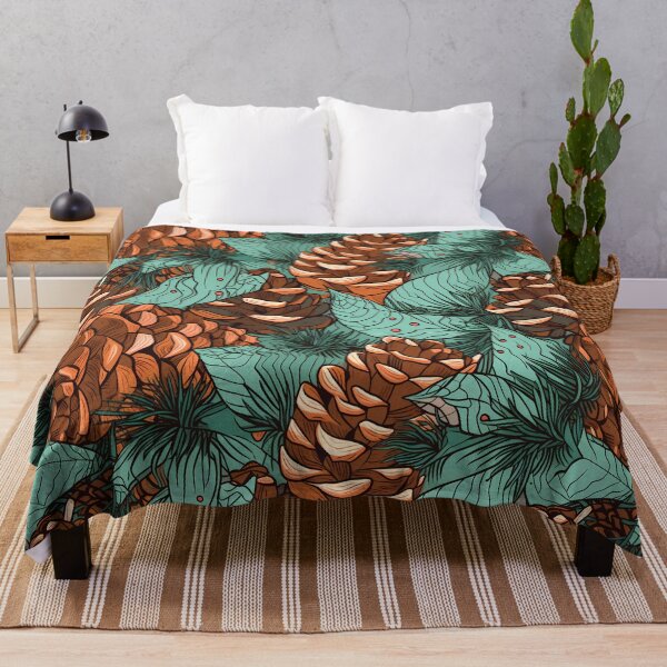 Item preview, Pine cone pattern with leaves designed and sold by randrdesign.
