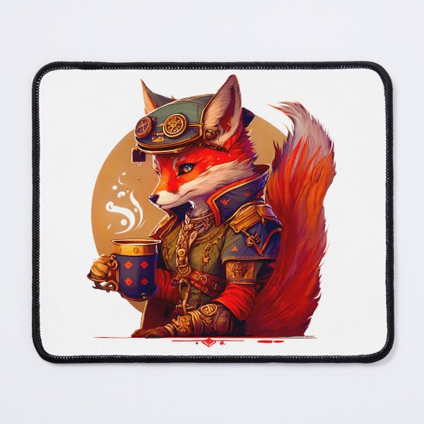 Item preview, Fox drink coffee designed and sold by nemfisart.