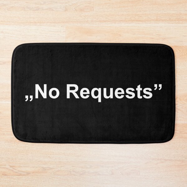 Item preview, "No Requests" White designed and sold by DJStuffs.