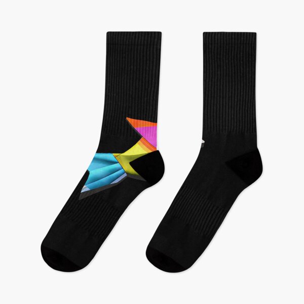 Item preview, Geometric Fish abstract colorful rainbow color scheme origami style  designed and sold by Teescount.