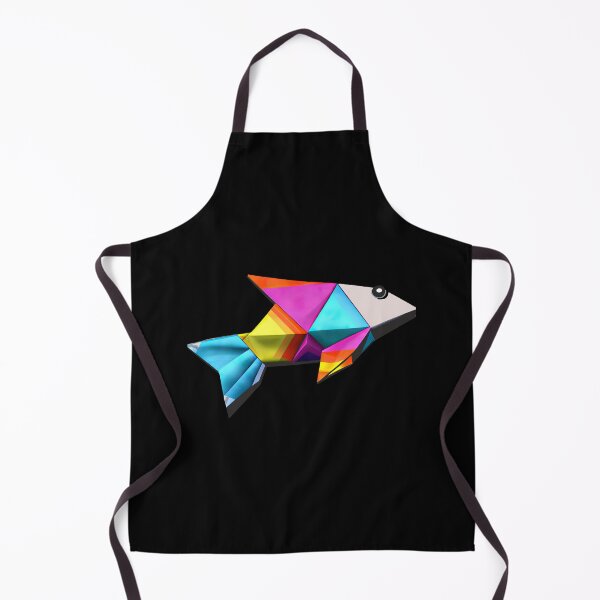 Item preview, Geometric Fish abstract colorful rainbow color scheme origami style  designed and sold by Teescount.