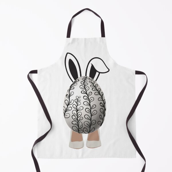 Item preview, Fancy Happy Easter Bunny Egg, Black and White Egg designed and sold by JDreaming.