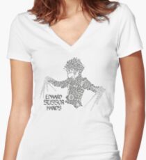 Edward Scissorhands Women's Fitted V-Neck T-Shirt