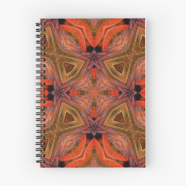 Item preview, four octagonal blocks on orange feathered ground designed and sold by effervescence.