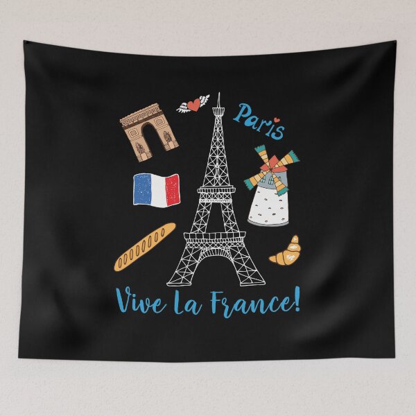 Item preview, Paris Souvenir Eiffel Tower France Vive La France designed and sold by Lenny Stahl.