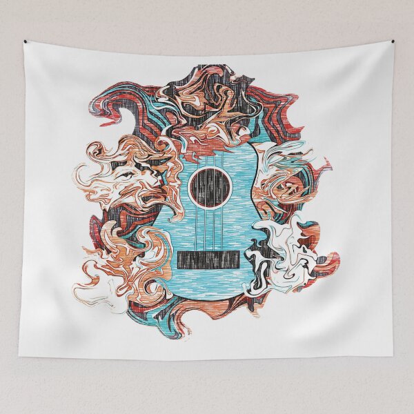 Item preview, Ukulele Flames designed and sold by piesdesignart.