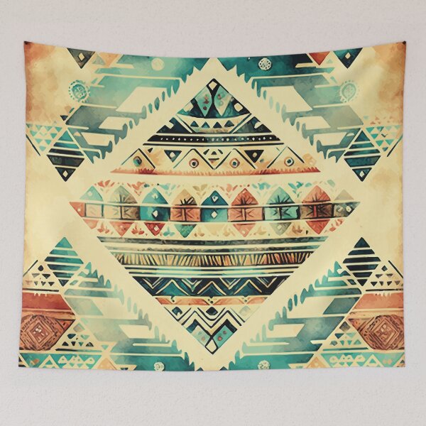 Item preview, A Diamond Aztec Bohemian SouthWest Design - Boho Chic Patterns designed and sold by GVRDesign.