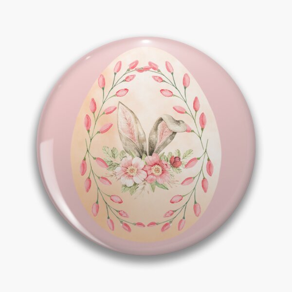 Item preview, Floral Happy Easter Egg, Bunny Ears designed and sold by JDreaming.