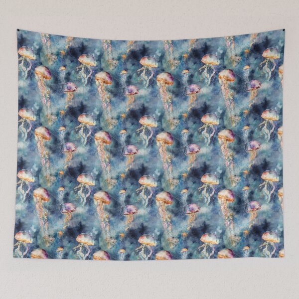 Item preview, Colorful Jellyfish in a Sea of Blue designed and sold by Richard-Y.
