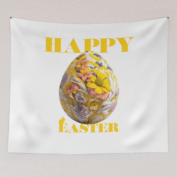 Item preview, Happy Easter Egg Design with Floral Elements - Easter time 2023 designed and sold by ZEFMAG.