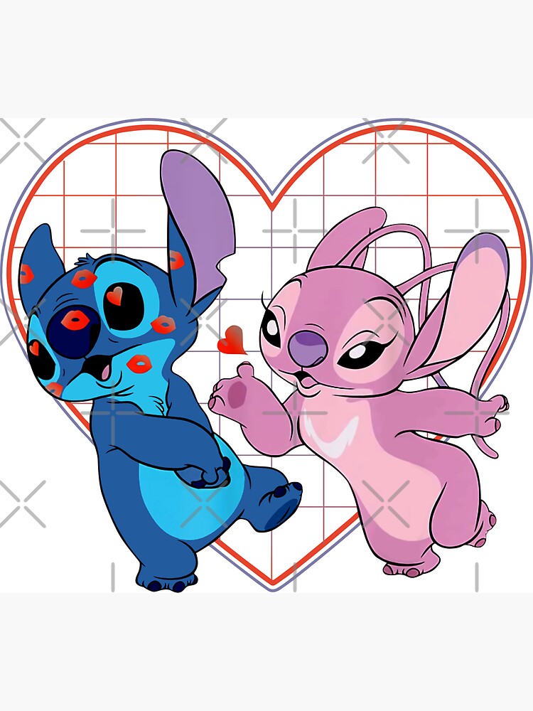 Manta Stitch y Angel corazón