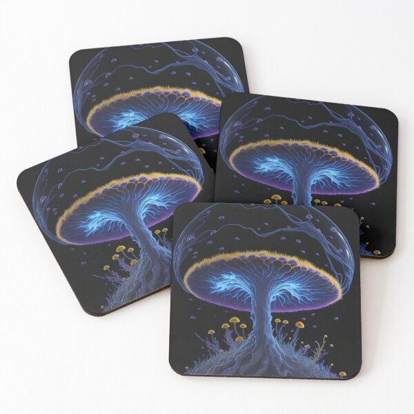 Aperçu de l'œuvre Glowing Mushroom #61 Part of the Glowing Mushroom Collection créée et vendue par Psychedelic Psychos.