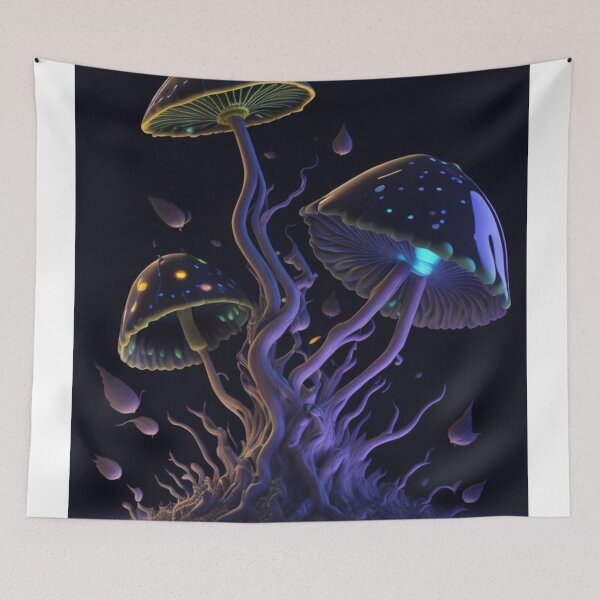 Artikelvorschau, Leuchtender Pilz Nr. 63 Teil der Kollektion „Leuchtender Pilz“ entworfen und verkauft von Psychedelic Psychos.