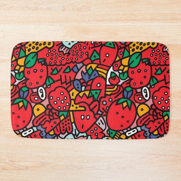 Item preview, Stylized strawberry pattern design designed and sold by randrdesign.