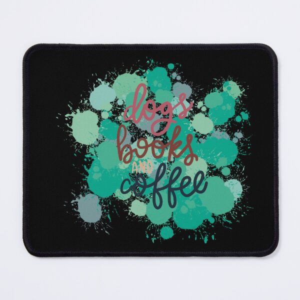 Item preview, Dogs Books and Coffee teal designed and sold by chuckletuckle.