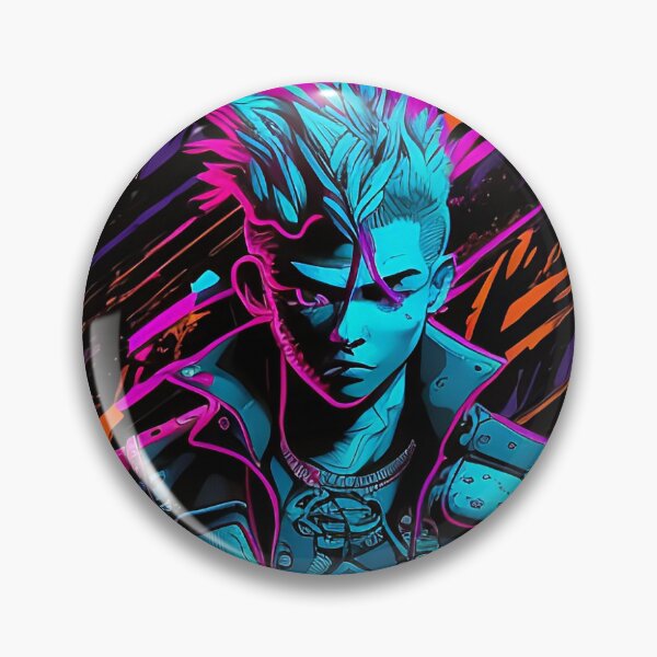 Item preview, Futuristic Neon Hero: A Cartoon Character in Watermark Style designed and sold by EmblemEmporium.