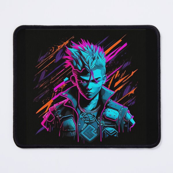 Item preview, Futuristic Neon Hero: A Cartoon Character in Watermark Style designed and sold by EmblemEmporium.