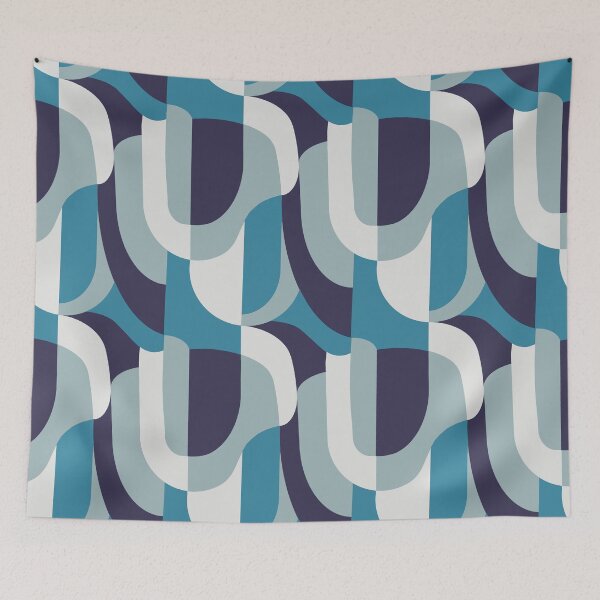 Item preview, Robins Egg Blue Abstract Retro Pattern designed and sold by coverinlove.