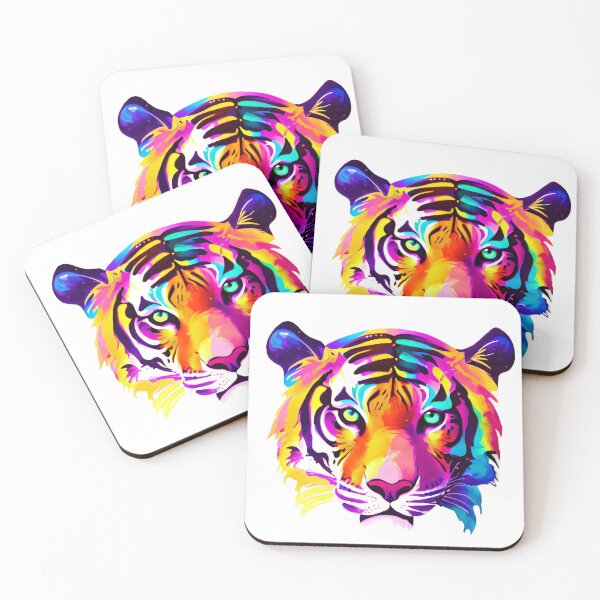 Item preview, Beautiful rainbow watercolour tiger designed and sold by craftybluebells.