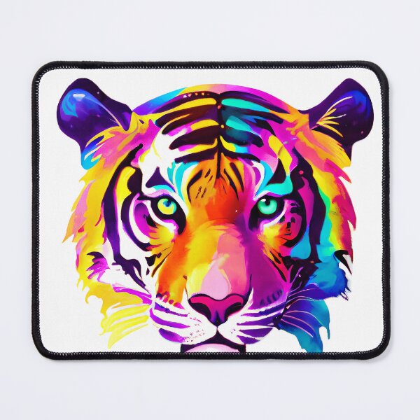 Item preview, Beautiful rainbow watercolour tiger designed and sold by craftybluebells.