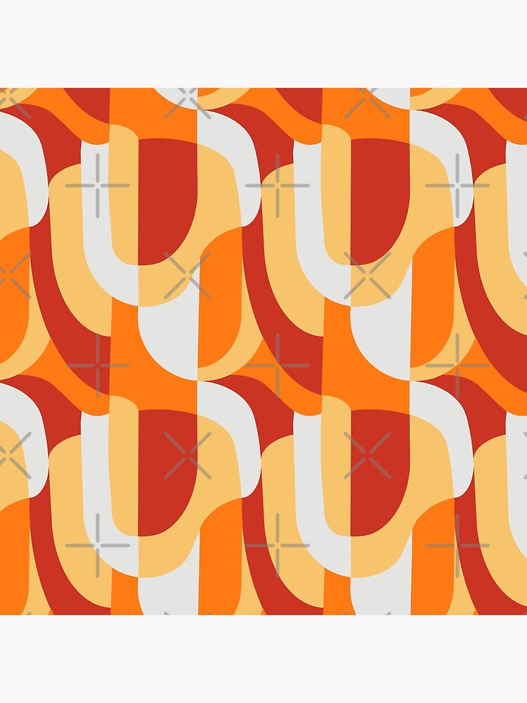 Orange Abstract Retro Pattern by coverinlove