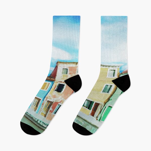 Item preview, Burano Island near to Venice (Italy) in watercolor designed and sold by thelazypigeon.