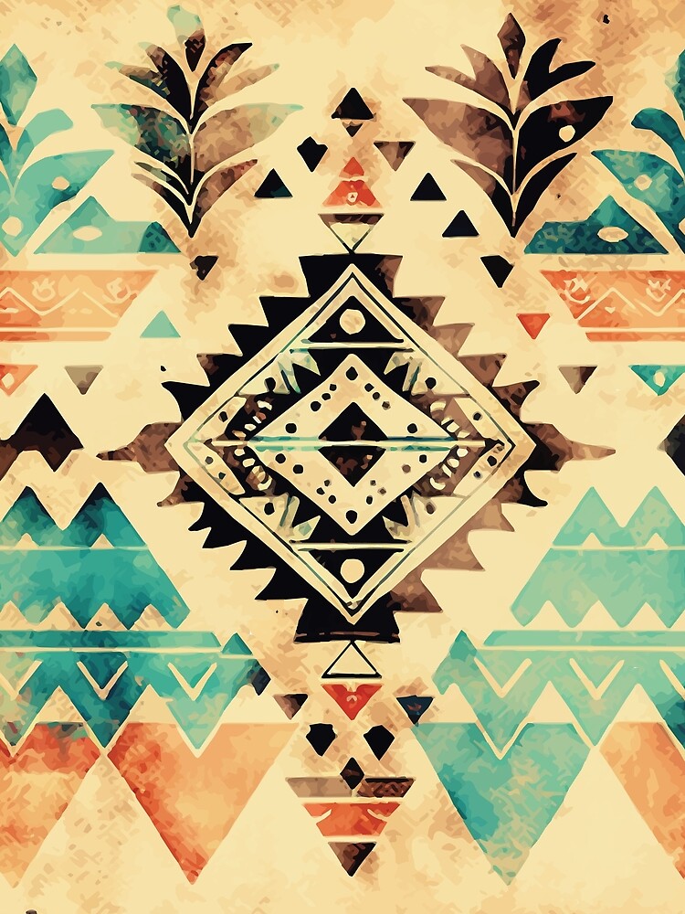 an-aztec-bohemian-southwest-design-with-bold-center-boho-chic-patterns-graphic-t-shirt-for-sale-by-gvrdesign-redbubble