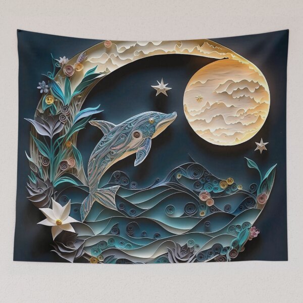 Item preview, Paper Moonlight Dolphin designed and sold by Matt's Artificial Nature.