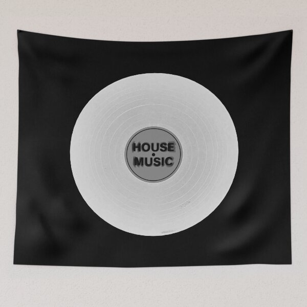 Item preview, House Music vinyl record - White and Black version designed and sold by PeterADesign.