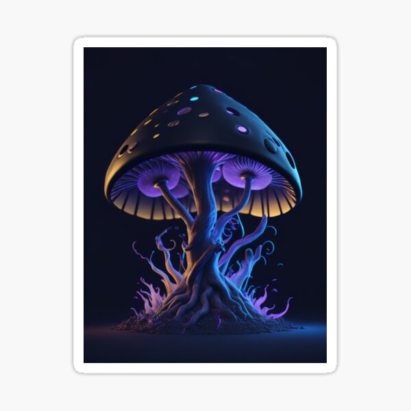 Glowing Mushroom #67 Part of the Glowing Mushroom Collection Sticker