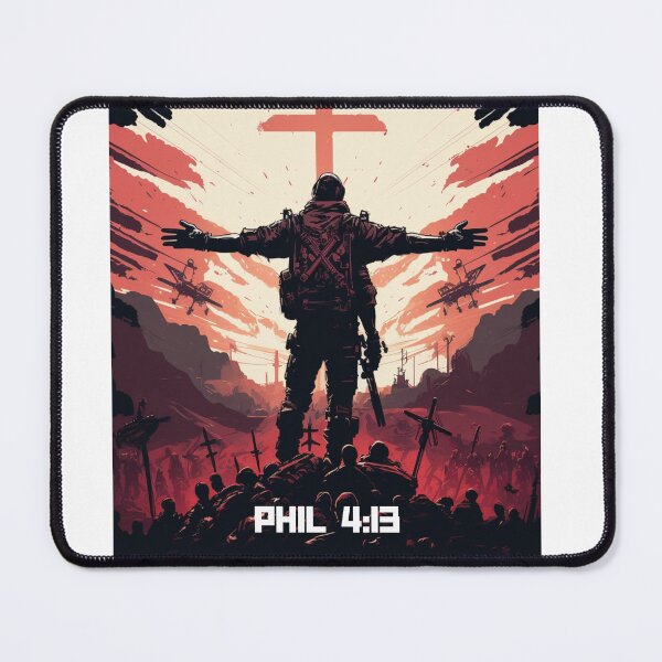 Item preview, Get Cyber Strong with our Philippians 4:13 Cyberpunk Design designed and sold by christiantkd.