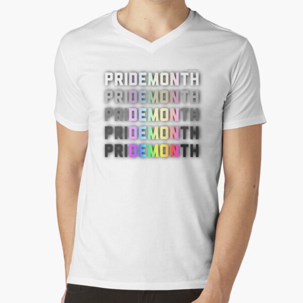 PriDEMONth black V-Neck T-Shirt