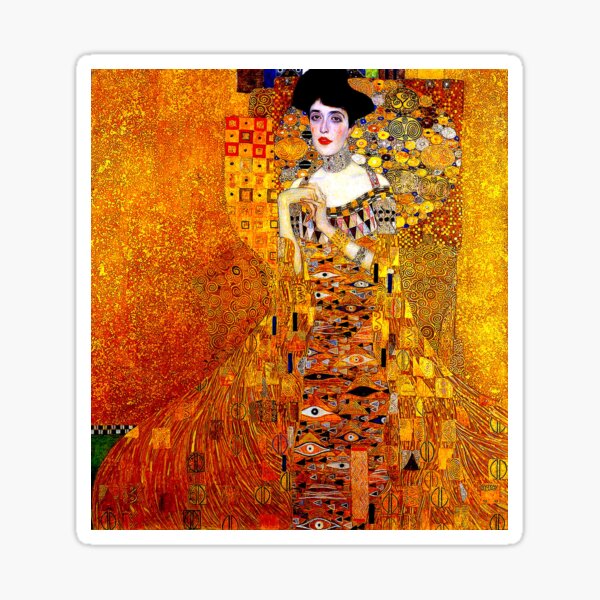 Aperçu de l'œuvre DAME IN GOLD: Gustav Klimt 1912 peinture haute définition impression créée et vendue par posterbobs.