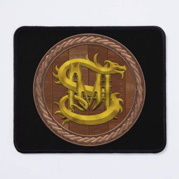 Item preview, M S Dragon Sigil Round Shield Gold 1 designed and sold by Swabcraft.