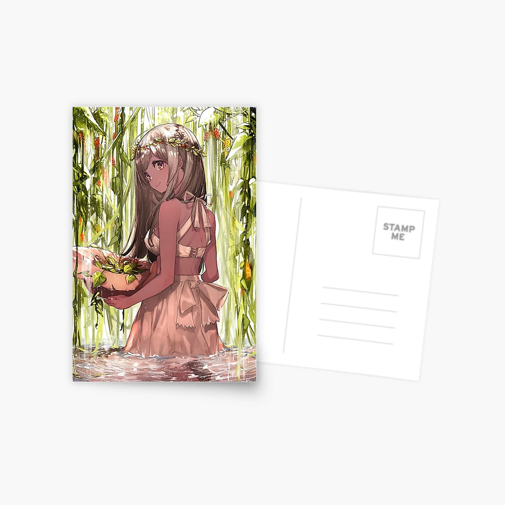 Wading in the Forest - Original Anime Fan Art | Greeting Card