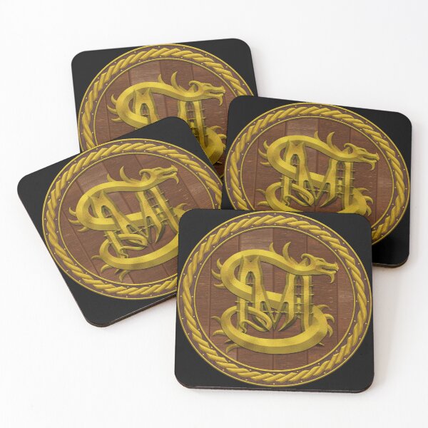 Item preview, M S Dragon Sigil Round Shield Gold 4 designed and sold by Swabcraft.