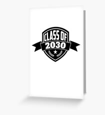 Class of 2030 Star Year High School Graduate Education Kindergarten to Graduation Grow With Me Greeting Card