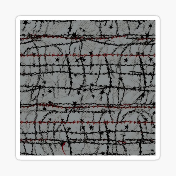 Item preview, Barbed wire pattern tile designed and sold by Kenneth Heiss.