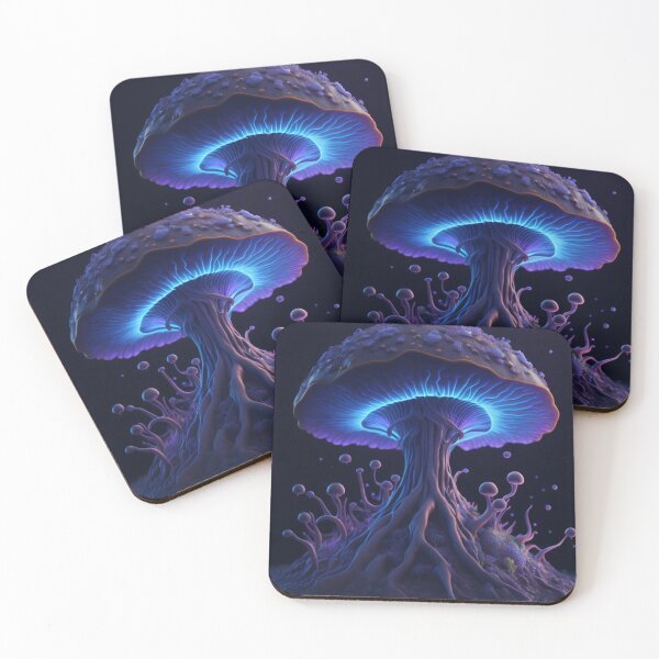 Aperçu de l'œuvre Glowing Mushroom #78 Part of the Glowing Mushroom Collection créée et vendue par Psychedelic Psychos.
