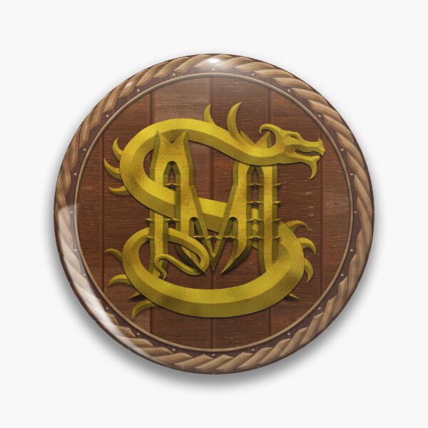 Item preview, M S Dragon Sigil Round Shield Gold 8 designed and sold by Swabcraft.