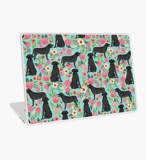 Vinilo para portátil Labrador Retriever labrador floral negro perro raza floral debe tener regalos amantes de los perros