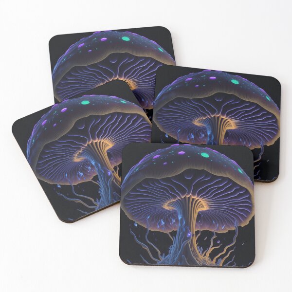 Aperçu de l'œuvre Glowing Mushroom #80 Part of the Glowing Mushroom Collection créée et vendue par Psychedelic Psychos.