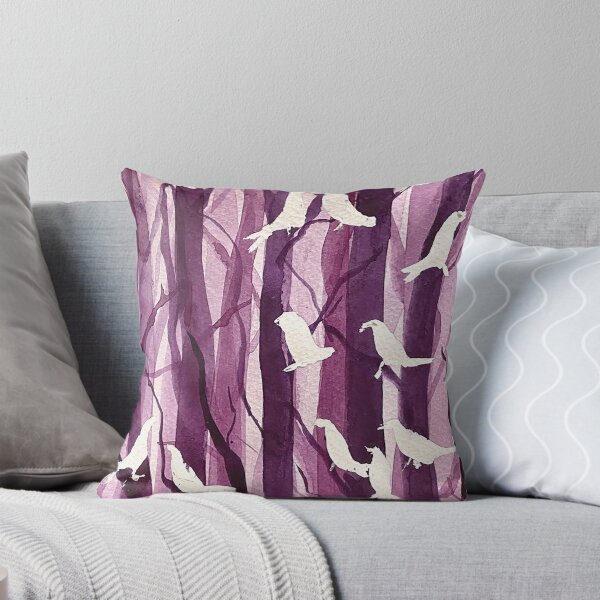 Item preview, The lilac color of the magical forest and white birds. designed and sold by Elena Reutova.