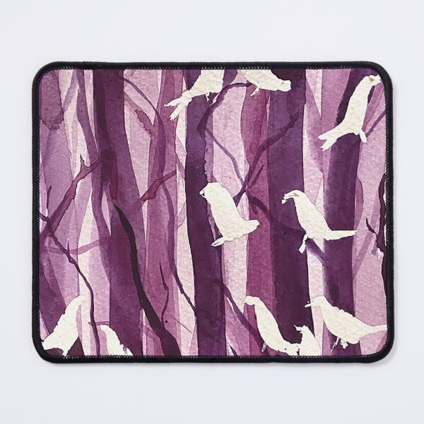 Item preview, The lilac color of the magical forest and white birds. designed and sold by Elena Reutova.