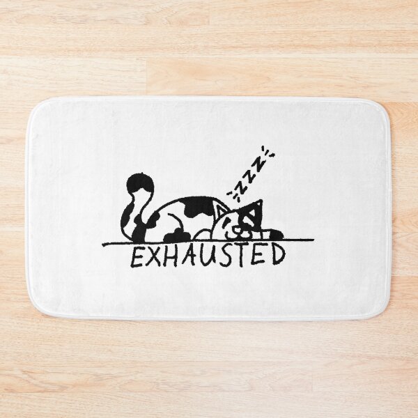 Item preview, exhausted cat drawing cute sleeping designed and sold by Michael Stewart.